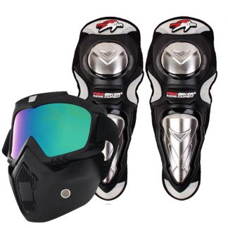 Beon Mask (Blue lenses)+ Pro Biker knees and elbows guards