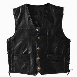 Diamond Plate Leather vest
