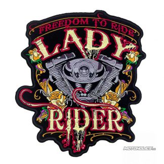 Freedom To Ride Lady Rider patch - 9" x 10"