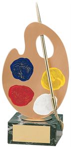 Artists Paint Palette Handmade Metal Trophy