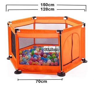 Foldable Baby Kids Playpen Activity Center Room Fitted Floor Baby Kids Safety Protection Care Playpen Tent Crawling Game Folding Fence Toys