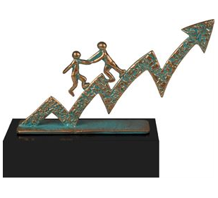 Business Growth Pewter Trophy