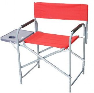 "كرسي تخييم خفيف الوزن – كرسي رحلات مع طاولة جانبية قابلة للطي - Director’s folding chair with a table "