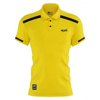 Hexa Line Polo Ylw/Blk, 1200818.