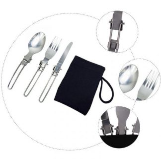 Eating set 3 piece ادوات للاكل (ملعقة – شوكة – سكينة ) قابله للطى