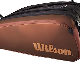 Wilson Super Tour V14 Pro Staff Tennis Racket Bag - Holds 15 Rackets, Brown