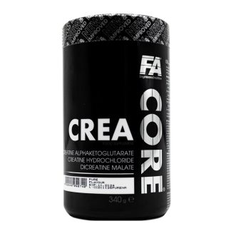 FA Nutrition Crea Core Food Supplement Creatine Alphaketoglutarate &Creatine Hydrochloride&Dicreatine Malate.-50Serv.-340G.-Pure flavor