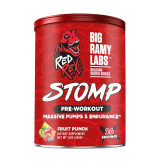 Big Ramy Labs Red Rex Stomp Pre-Workout Massive Pumps & Endurance-26Serv.-455G.-Fruit Punch