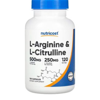 Nutricost L-Arginine & L-Citrulline-120Serv-120Capsules
