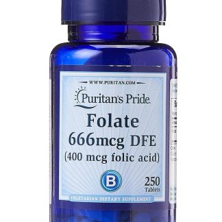 Puritan's Pride Folate 666mcg DFE-250Serv.-250Tabs.