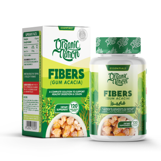 Organic Nation Fibers Gum Acacia-30Serv.-120 Capsules