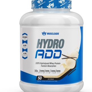 Muscle Add Hydro Add 100%Hydrolyzed Whey Protein Fastest Absorption-50Serv.-1900G.-Madagascar Vanilla Ice Cream