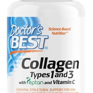 Doctor's Best Collagen Types1&3 With Peptan And Vitamin C-60Serv.-240Capsules