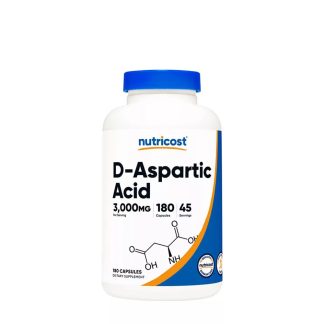 Nutricost D-Aspartic Acid (DAA)-3000mg-45Serv.-180Caps