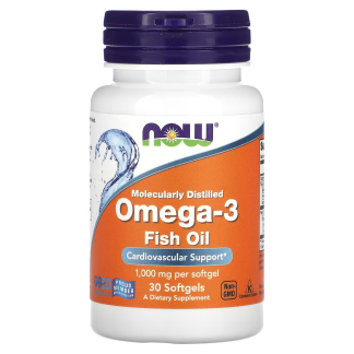 Now Foods Omega3 Fish Oil 1000Mg.-15Serv.-30Soft Gels