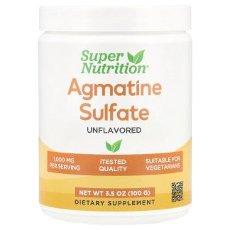 Super Nutrition Agmatine Sulfate-100Serv.-100Gm- Unflavored