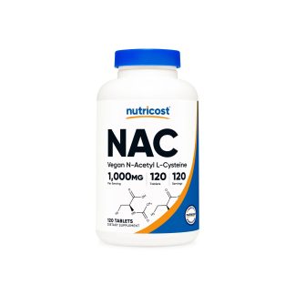 Nutricost NAC Vegan N-acetyl L-Cysteine.-120Serv.-120Tablets
