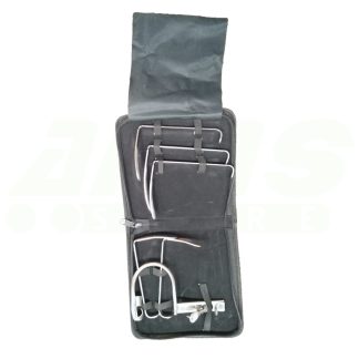 Hilton Boyl Davis Mouth Gag Leather Cover 5 Pieces-طقم فاتح فم لعملية استئصال اللوزتين من هيلتون 5 قطع